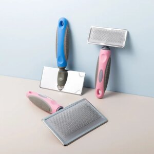 Professional Pet Grooming Comb Cat Dog Hair Slicker Brush With Sticky Beads