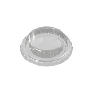 Disposable Cat Food Bowls Clear Round Plastic Pet Cat Dog Easy Feeding Container