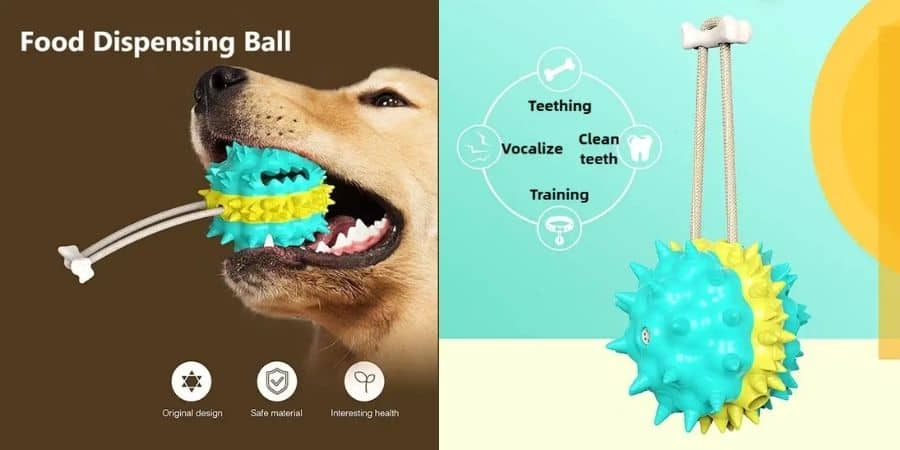 Three colorful pet grooming brushes with metal bristles on a pastel orange background with abstract shapes.