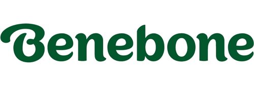 Benebone" in green, stylized font on a white background.