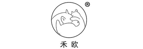 Bear and cub line drawing in a circle, trademark symbol above, Chinese characters below.