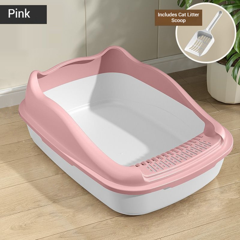 Semi Enclosed Litter Box Open Top Cat Litter Box - الصورة 2