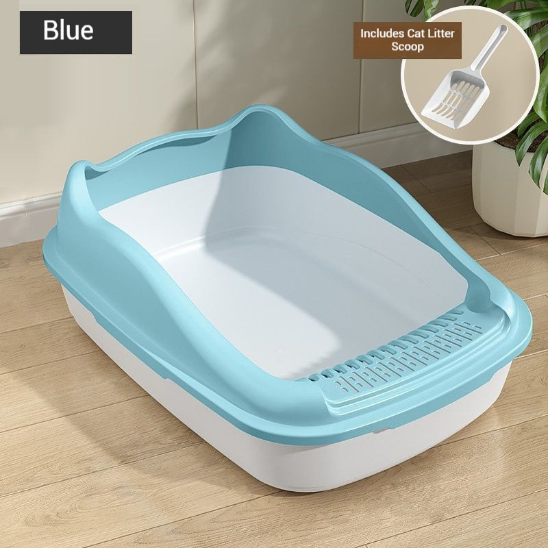Semi Enclosed Litter Box Open Top Cat Litter Box - الصورة 3