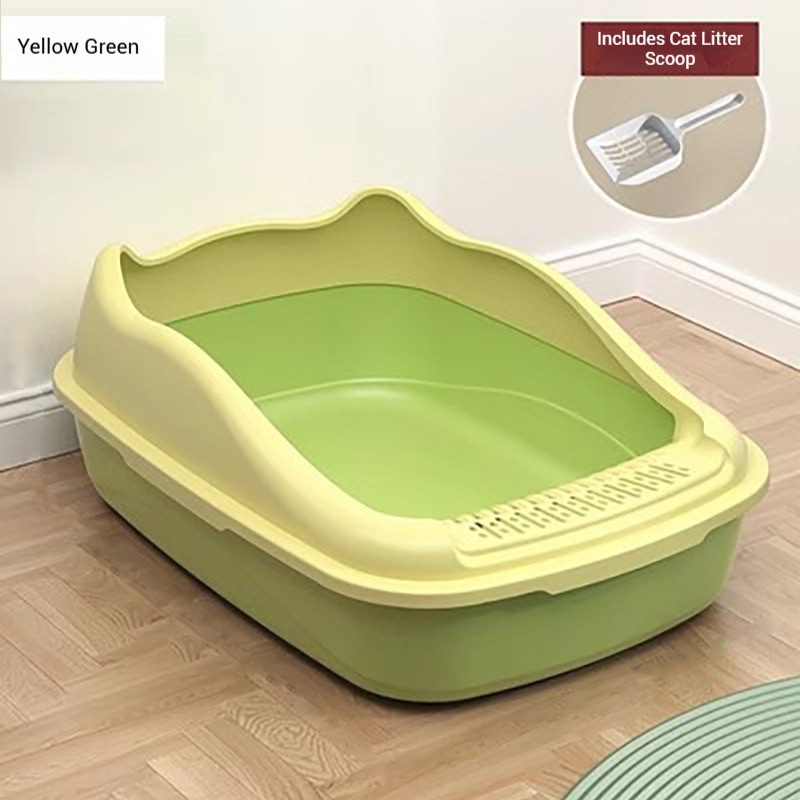Semi Enclosed Litter Box Open Top Cat Litter Box - الصورة 4