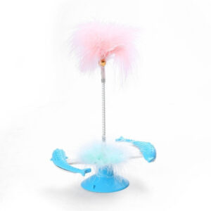 Cat Toys with Feathers Custom Kitten Suction Cup Cat Windmill Toys