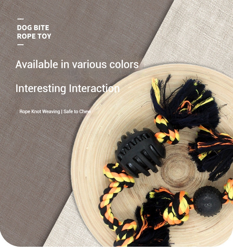 Pet Chewing Teeth Cleaning Interactive Cotton Rope Dog Toy - Image 8