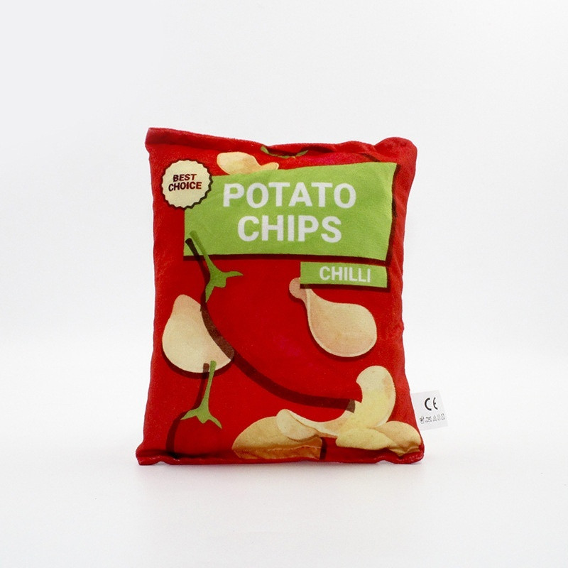 Plush Squeaky Dog Toy Potato Chips Juice Cat Chew Toys - Image 8