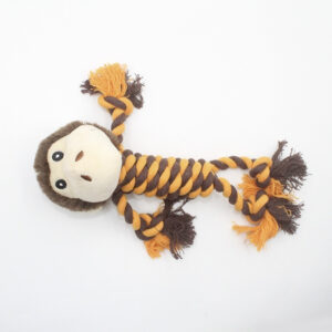 Dog Toy Plush With Rope Pet Teeth Cleaning Toys Cotton Rope Squeaky Toy
