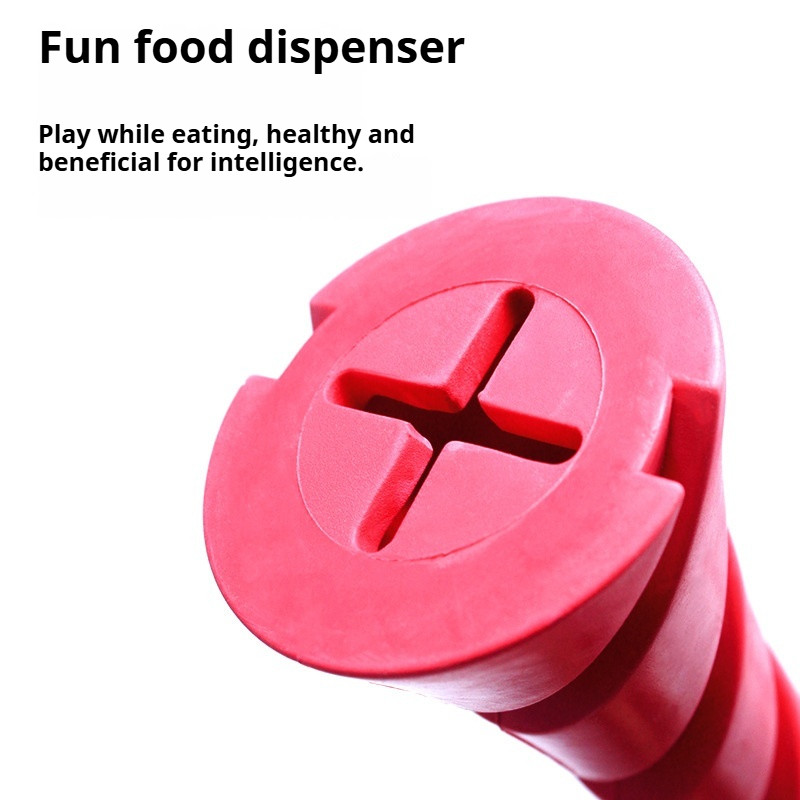 Natural Rubber Dumbbell Dog Toy Red Dog Chew Toys - Image 3