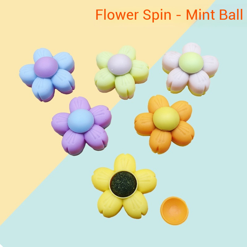 Catnip Wall Ball Flower Catnip Toys Cat Licking Mint Ball - Image 2