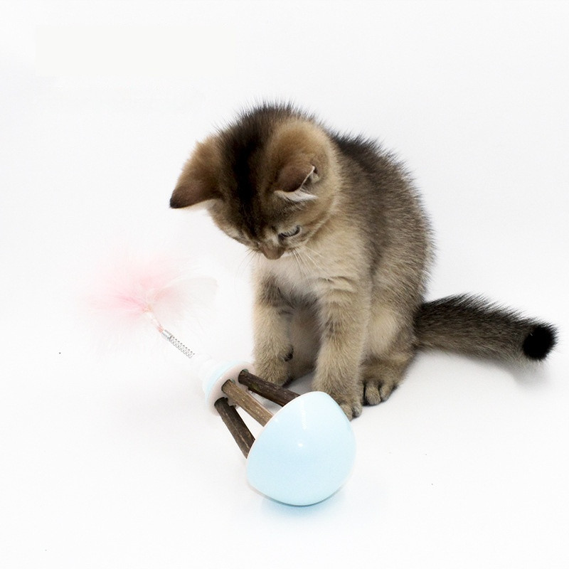 Cat Tumbler Toy Cat Interactive Feather Toys - Image 3
