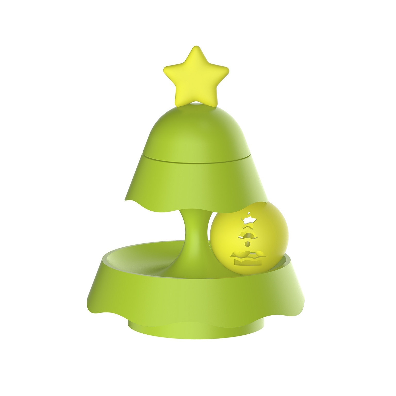 Christmas Tree Cat Toy Three Layer Track Ball Catnip Bell Ball – Bild 2