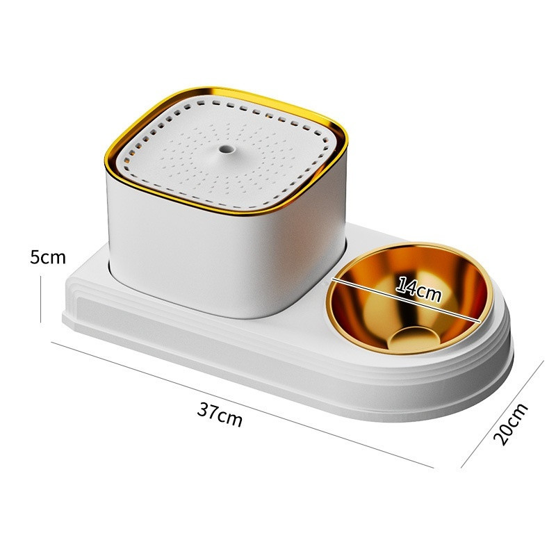 Automatic Cat Feeder and Waterer Pet Food Bowl Dog Water Dispenser - الصورة 2