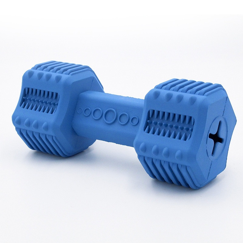 Dog Dumbbell Toy Food Dispensing Feeder Dental Dog Chew Toy - Image 2