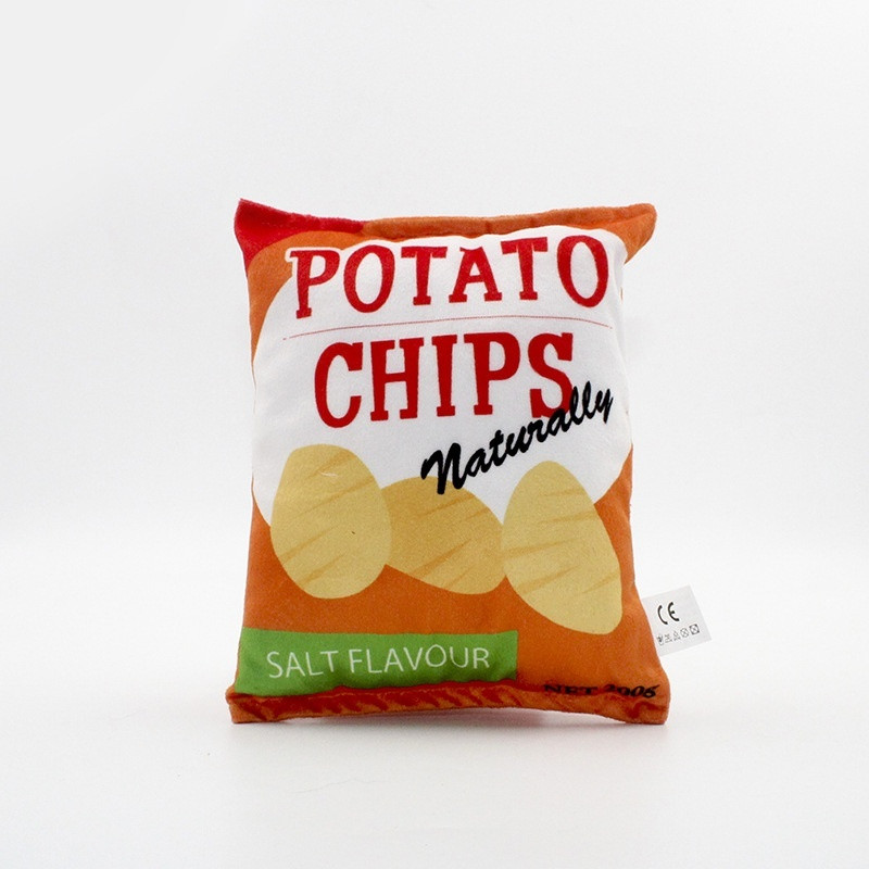 Plush Squeaky Dog Toy Potato Chips Juice Cat Chew Toys - Image 6