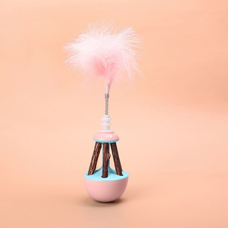 Cat Tumbler Toy Cat Interactive Feather Toys