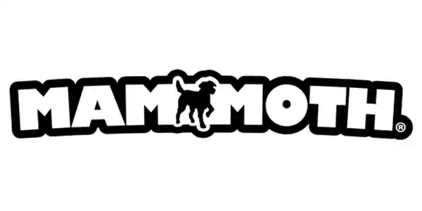 HEOU logo featuring the Mammoth brand with bold text and a mammoth silhouette, representing strength and durability in branding.