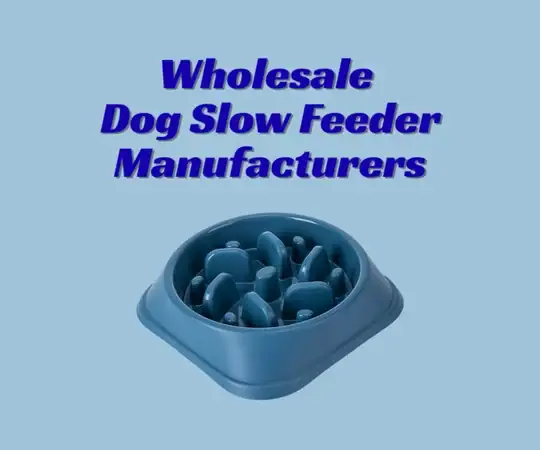 Wholesale dog slow feeder bowl with multiple food compartments, designed to promote healthy eating and reduce choking for dogs.