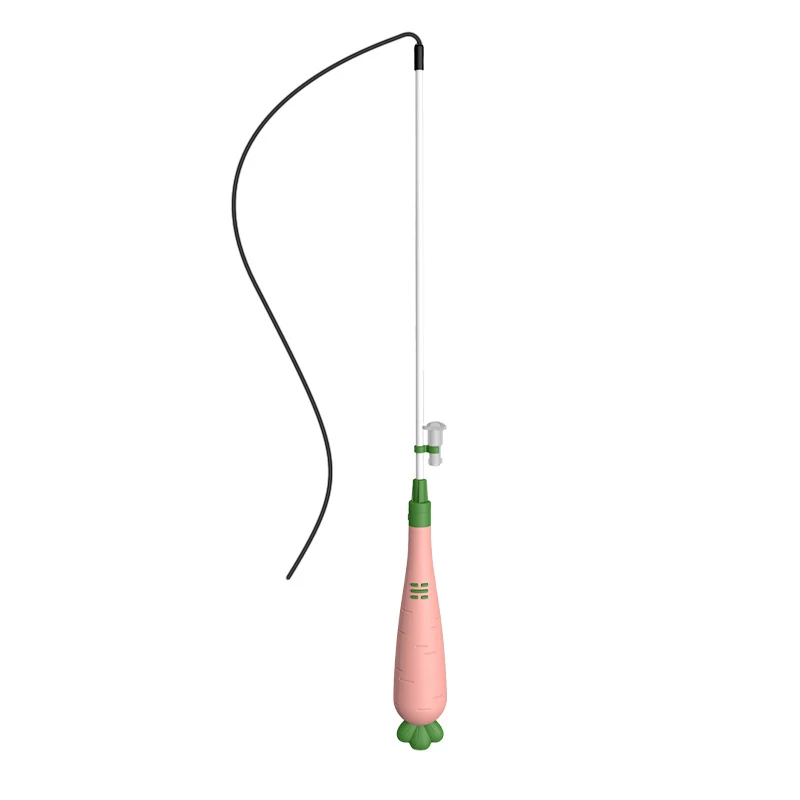 Wholesale 2-in-1 Carrot Laser Cat Teaser Wand with Fiber-Optic Tail - Image 2
