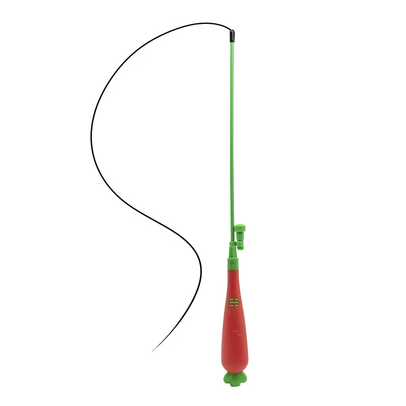 Wholesale 2-in-1 Carrot Laser Cat Teaser Wand with Fiber-Optic Tail - Image 5