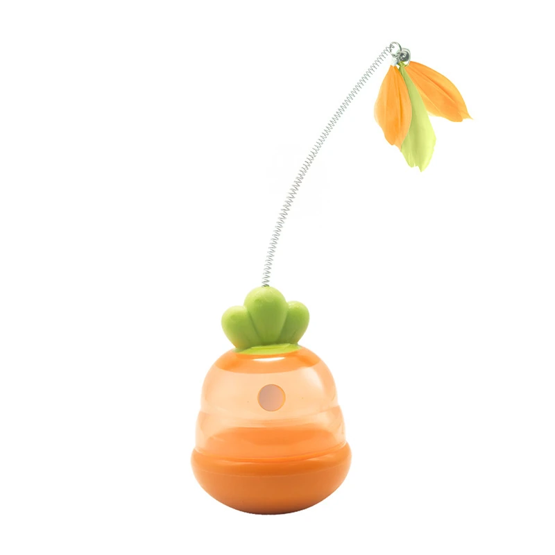 Carrot Tumbler Cat Teaser Toy with Feather | OEM/ODM