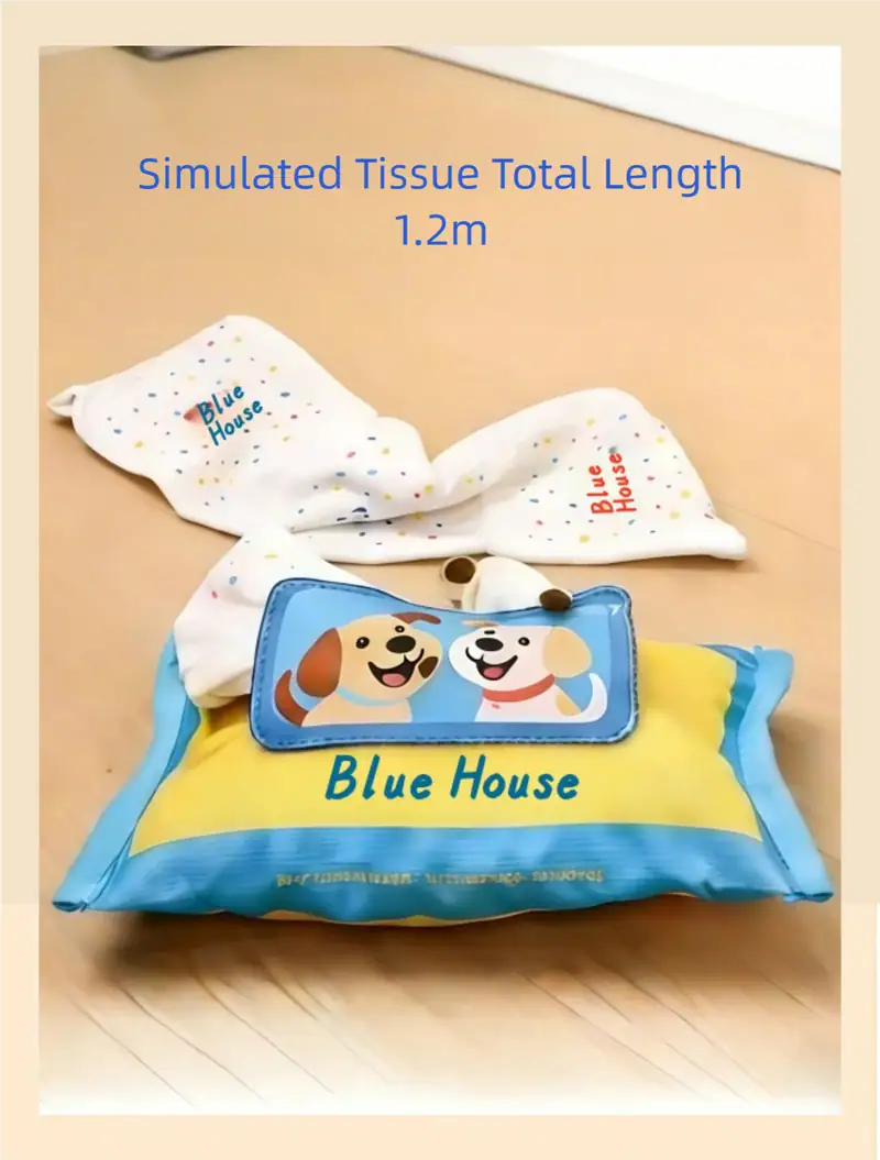 Blue House branded simulated tissue set with dog illustrations and total length of 1.2 meters for medical training or testing.