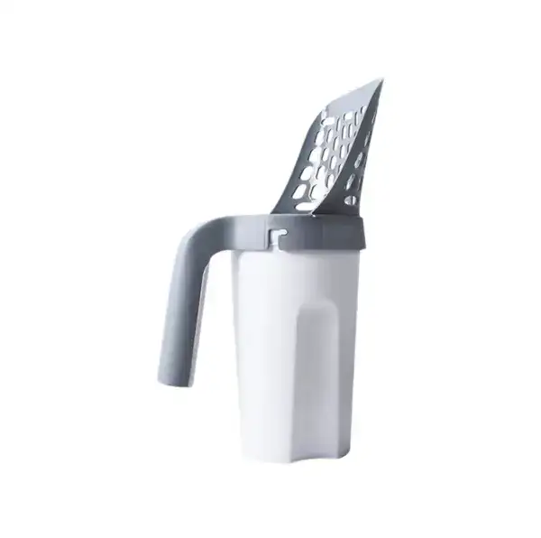 Modern kitchen knife sharpener with a white base, gray handle, and a sharpening blade with ventilation holes for efficient edge honing.
